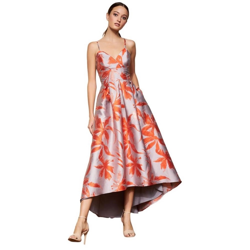 Hutch Mindy Floral Brocade High Low Dress NWT